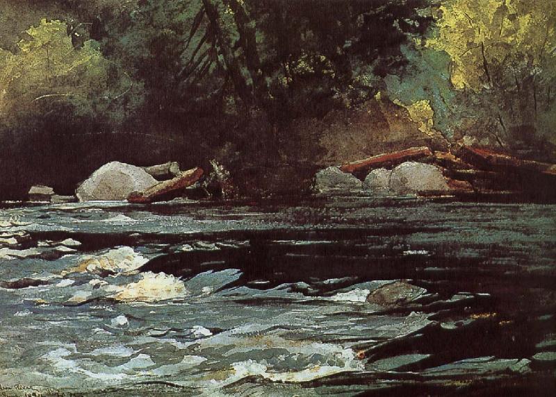 Winslow Homer Hudson River Rapids Spain oil painting art
